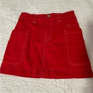 BDG Red Cargo Skirt